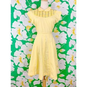 Vintage 1950s Floral Dress Set W Matching Shoes